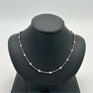 Beaded Sterling Silver Necklace